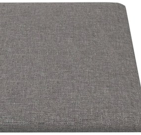 Painel de parede 12 pcs 90x30 cm tecido 3,24 m² cinza-claro