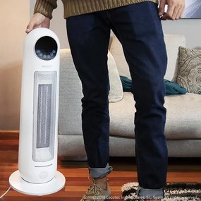 Aquecedor banho cerâmico Ready Warm 10100 Smart Ceramic. Vertical, Digital, 2000 W, Termóstato ajustável, proteção contra sobreaquecimento e anti-qued