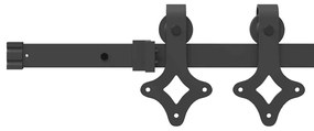 Porta Deslizante com Conjunto de Hardware 'ORKDAL'Madeira Maciça de Pi