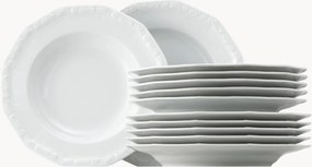 Conjunto de loiça em porcelana Maria, 6 pessoas, conjunto de 12