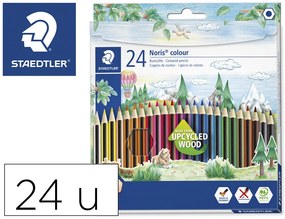 Lápis de Cores Staedtler Wopex Ecologico 24 Cores em Caixa de Cartão