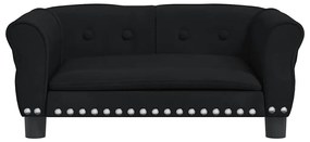 Cama para cães 70x45x30 cm veludo preto