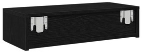 Prateleira parede c/ gavetas 60x26,5x15 cm deriv. madeira preto
