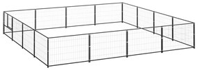 Canil para cães 16 m² aço preto