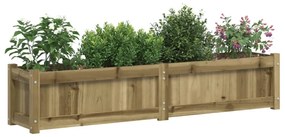 Vaso/floreira de jardim 150x31x31cm madeira de pinho impregnada
