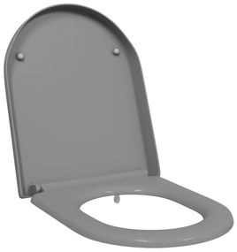 vidaXL Assento de Vaso Sanitário Cinzeto 46,2 x 36 x 4,3 cm Duroplast