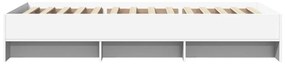 Estrutura de cama 75x190 cm derivados de madeira branco
