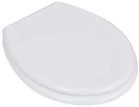 Assento de sanita com tampa design simples MDF branco