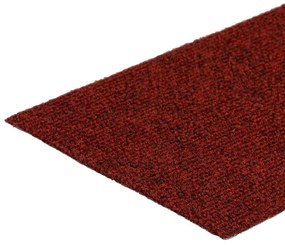 Tapetes de escada adesivos 30 pcs 60x25 cm retangular vermelho