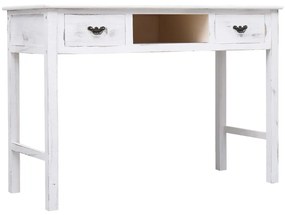 Mesa consola 110x45x76 cm madeira branco antigo