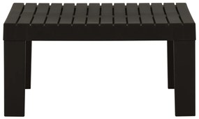 2 pcs conjunto lounge de jardim c/ almofadões plástico cinzento