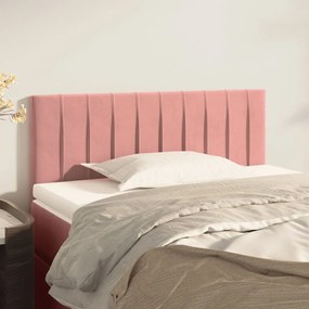 Cabeceira de cama veludo 80x5x78/88 cm rosa