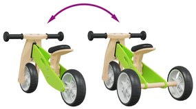 Bicicleta de equilíbrio p/ crianças 2 em 1 verde
