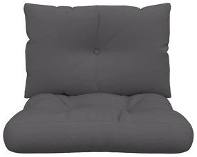 Almofadões de paletes 2 pcs tecido antracite