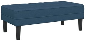 Banco vidaXL Azul 113x57x39 cm Tecido
