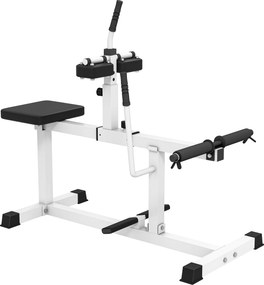 SPORTNOW Máquina para Panturrilhas Sentada Ajustável, para Treino de Pernas, Panturrilhas, Cintura e Braços, Ginásio Doméstico, Branco | Aosom Portugal