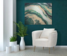Poltrona "Bucarest" – Poltrona Estofada Creme com Pernas Douradas e Al
