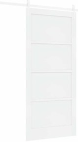 Porta Deslizante vidaXL com Conjunto de Hardware Branco 93x202 cm Made