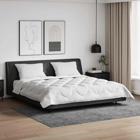 vidaXL Edredão com travesseiro 3 pcs Branco Microfibra