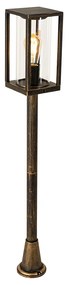 Candeeiro de pé vintage para exterior dourado antigo 100 cm IP44 - Charlois Industrial,Clássico / Antigo