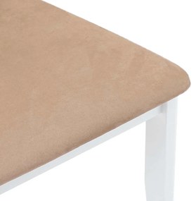 Cadeiras de jantar com almofadões 2 pcs madeira maciça branco