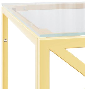 Mesa de centro 110x45x45 cm aço inoxidável e vidro