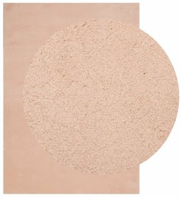Tapete pelo curto macio e lavável HUARTE 200x280 cm rosa-pálido