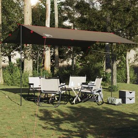 Lona de campismo 506x306 cm impermeável castanho