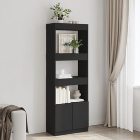 vidaXL Armário alto 63x33x180 cm derivados de madeira preto