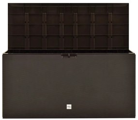 Caixa de arrumação para jardim 114x47x60 cm castanho