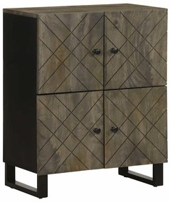 vidaXL Aparador preto 60x33x75 cm madeira de mangueira maciça