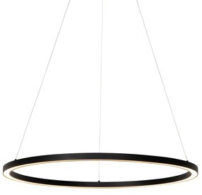 Candeeiro de suspensão preto 80 cm com LED regulável em 3 níveis - Girello Design