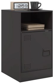 Mesas de cabeceira 2 pcs 34,5x39x62 cm aço preto
