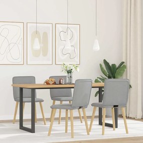 vidaXL Cadeiras de jantar 4 pcs tecido cinza nuvem