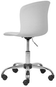 Cadeira de escritório em pele sintética branca VAMO Beliani