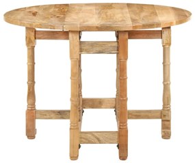 Mesa de jantar redonda 110x76 cm madeira de mangueira maciça