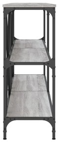 Mesa consola 160x30x75 cm derivados madeira/ferro cinza sonoma