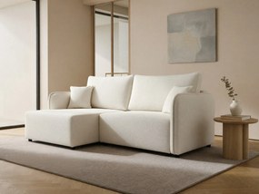 Sofá de canto TrendyNest Turtura, Cama com arrumação, 227x147x93cm, 107 kg, Pernas: Plástico