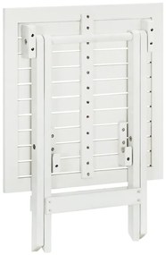 Mesa de bistrô 46x46x47 cm madeira de acácia sólida branco