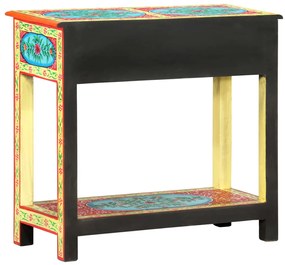 Mesa consola pintada à mão 80x35x75 cm mangueira maciça