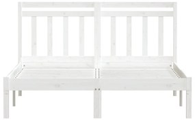 Estrutura de cama 120x200 cm pinho maciço branco