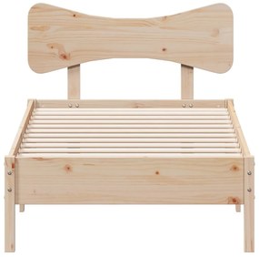 Cama sem colchão 75x190 cm madeira de pinho maciça