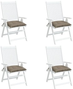 Almofadões de cadeira 4 pcs tecido oxford cinza-acastanhado