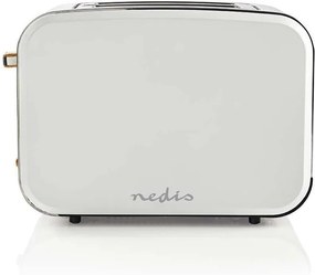 Nedis KABT510EWT - Torradeira com duas ranhuras 900W/230V branco