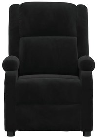 Poltrona de massagens reclinável veludo preto