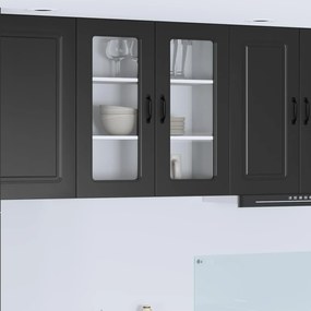 vidaXL Armário de Cozinha Kalmar Preto 80 x 31 x 80 cm