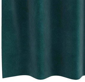 Cortinas blackout vidaXL com ilhós 2 pcs Veludo Verde Escuro
