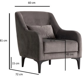 Cadeira Wing Astana – Antracite – 60 cm x 81 cm x 72 cm