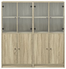 Estante c/ portas 136x37x142 cm deriv. madeira carvalho sonoma