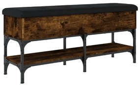 Banco sapateira 102x32x45 cm derivados madeira carvalho fumado